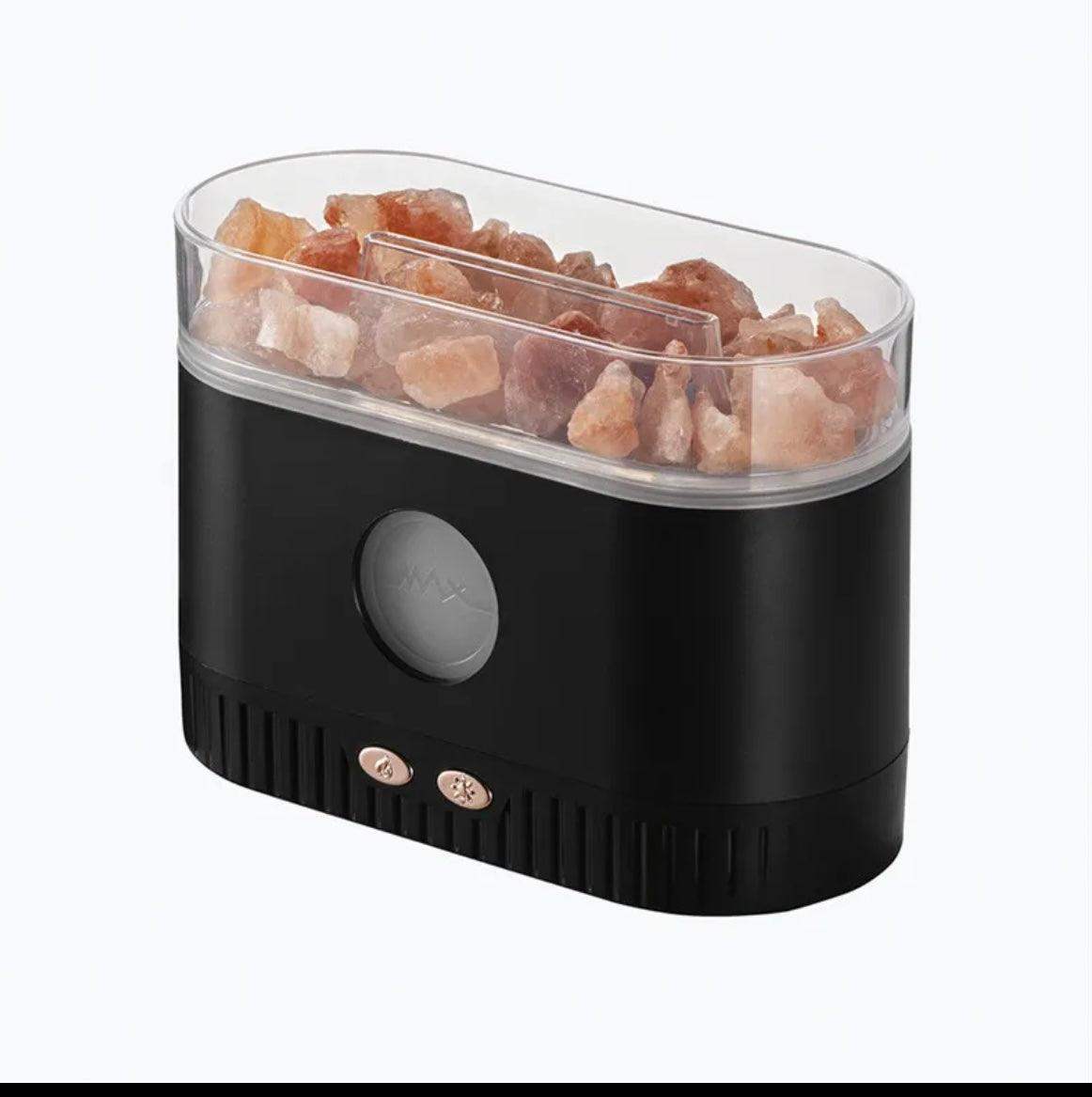 Himalayan Salt On Top Lamp Flame Ultrasonic Humidifying Essential Oil Diffuser – 200ml, 8-Hour Runtime, 10 LED Modes