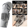 Light Gray Air-Compression Knee Wrap with Three Massage Modes, Three Heat Levels and Extension Strap