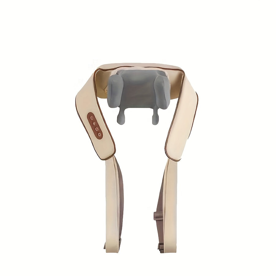 Neck Massager Shiatsu with Heat – 6-Node Deep Kneading Wireless Massager for Neck, Shoulders & Trapezius Muscles | Hands-Free Electric Neck & Shoulder Massager with Heating Function