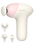 Massage Gun, Deep Tissue Percussion Muscle Massager Handheld Cordless Back Massager with 5 Speeds and 4 Heads(Pink) wm