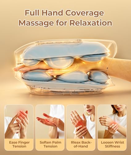 Cordless Hand Massager with Heat and Compression