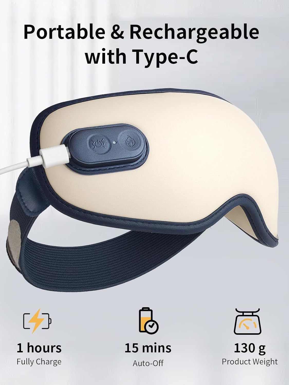 Eye Massager with Heat, Birthday Christmas Gifts for Women Men Her Him, Heated Eye Mask for Dry Eyes, Migraine Relief, Strain Relief, Improve Sleep