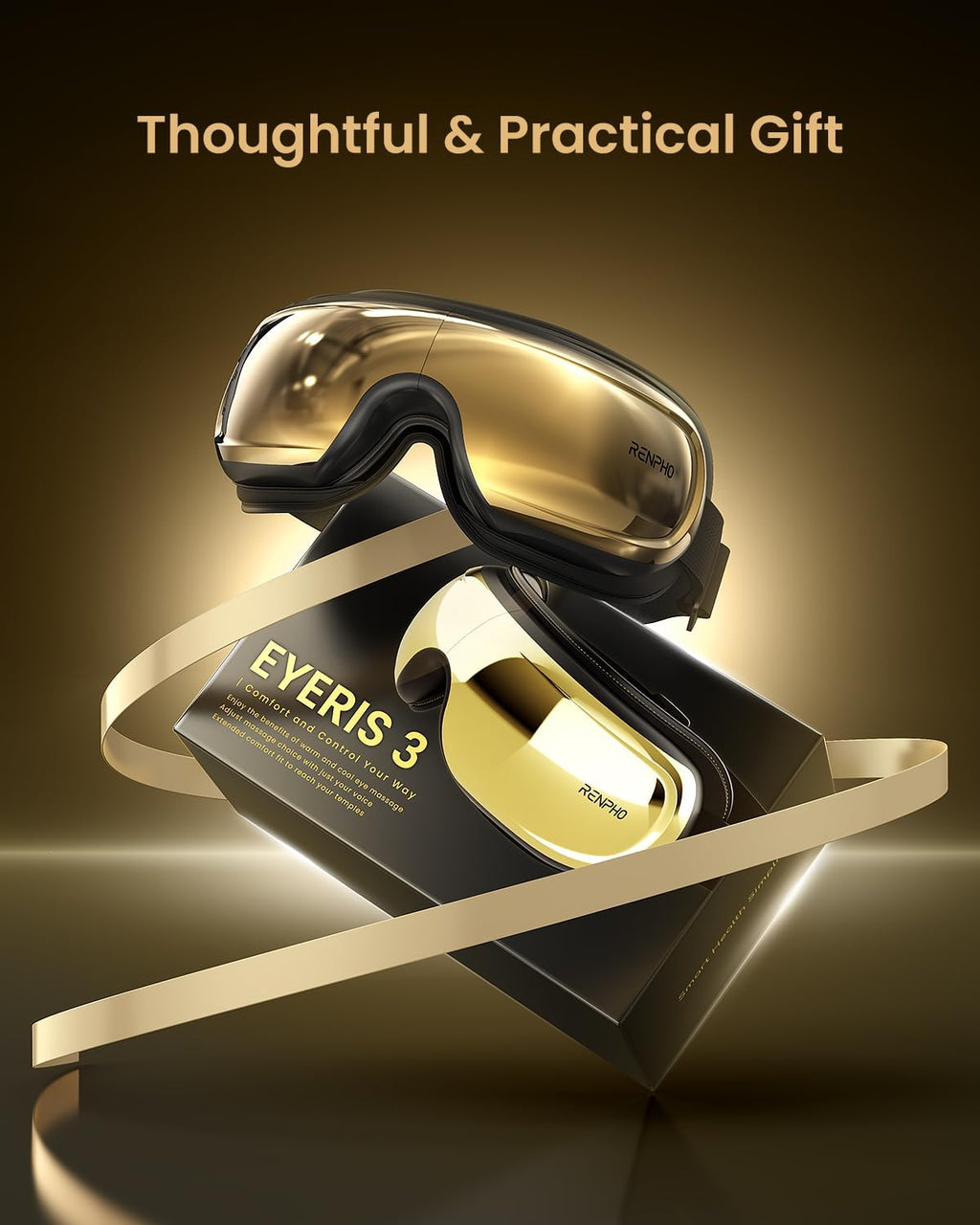 RENPHO Eyeris 3 Eye Massager with Heat and Cooling, Massaging Eye Mask