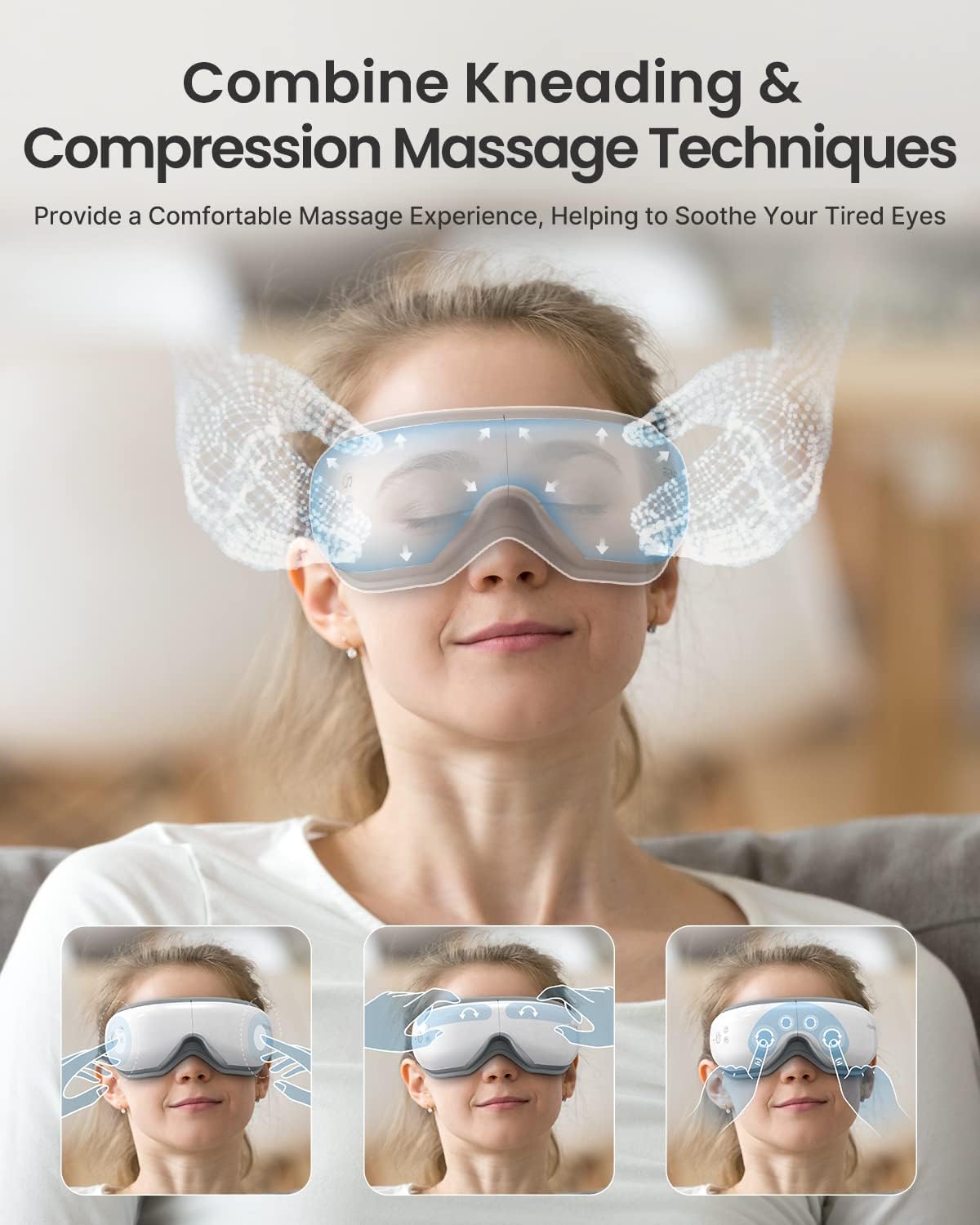 RENPHO Eyeris Smart Eye Massager with App Control, Eye Mask with Heat | Wireless Music for Dry Eyes and Head Tension, App-Controlled Eye Massager, Gift for Women and Men, FSA Eligible HSA