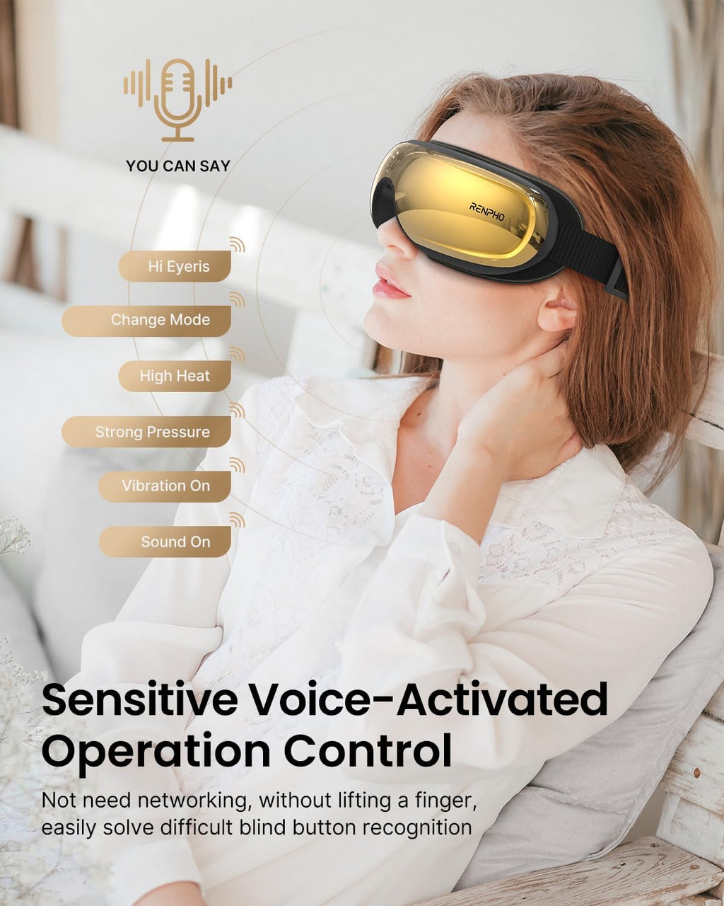 RENPHO Eyeris 3 Eye Massager with Heat and Cooling, Massaging Eye Mask