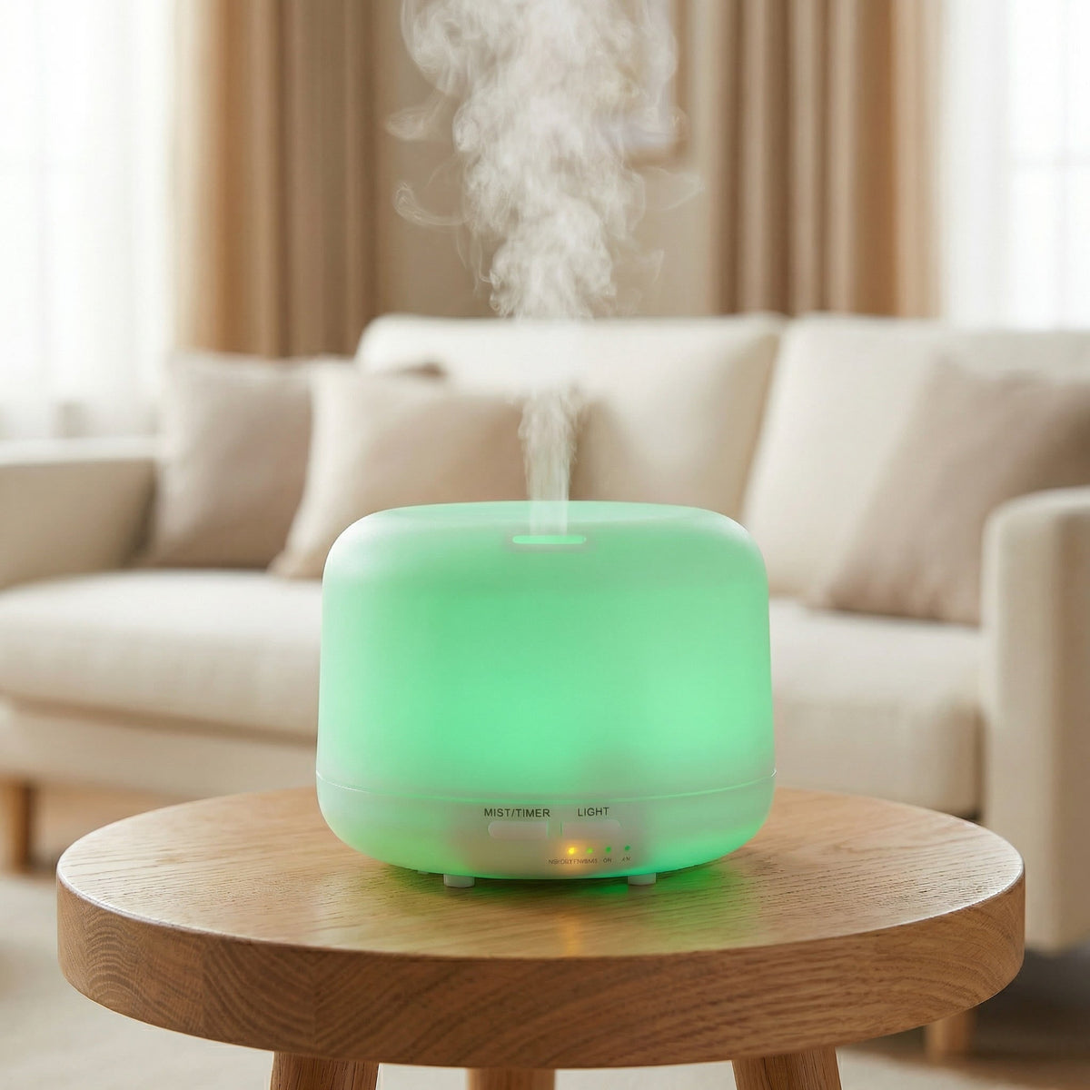 7-Color Ultrasonic Humidifying Essential Oil Diffuser – 350ml, 3 Timer Modes