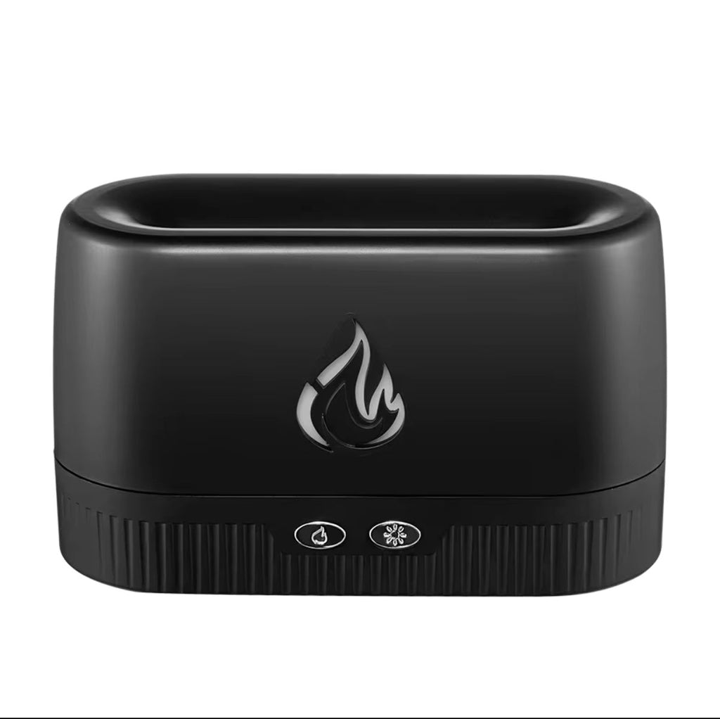 Classic Flame Ultrasonic Humidifying Essential Oil Diffuser – Fire Effect, Ultra-Quiet 20dB