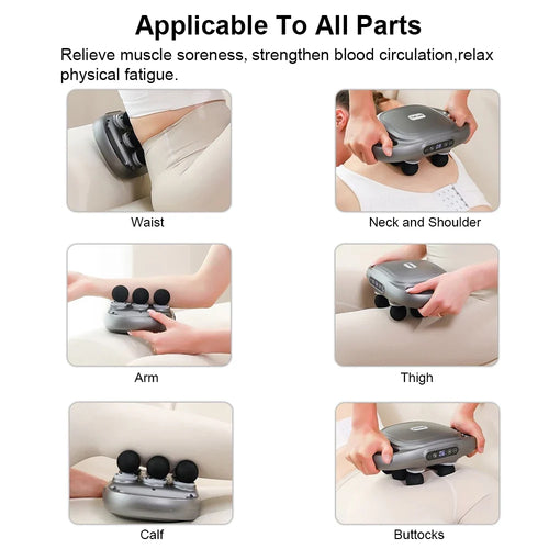6-Head Fascia Massage Gun | Deep Percussion Muscle Massager