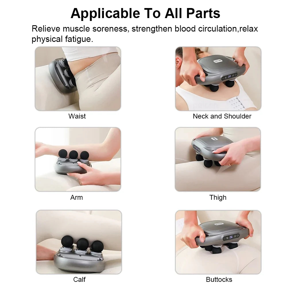 Professional Fascia Massage Gun – 16 Heads, Deep Tissue Relief