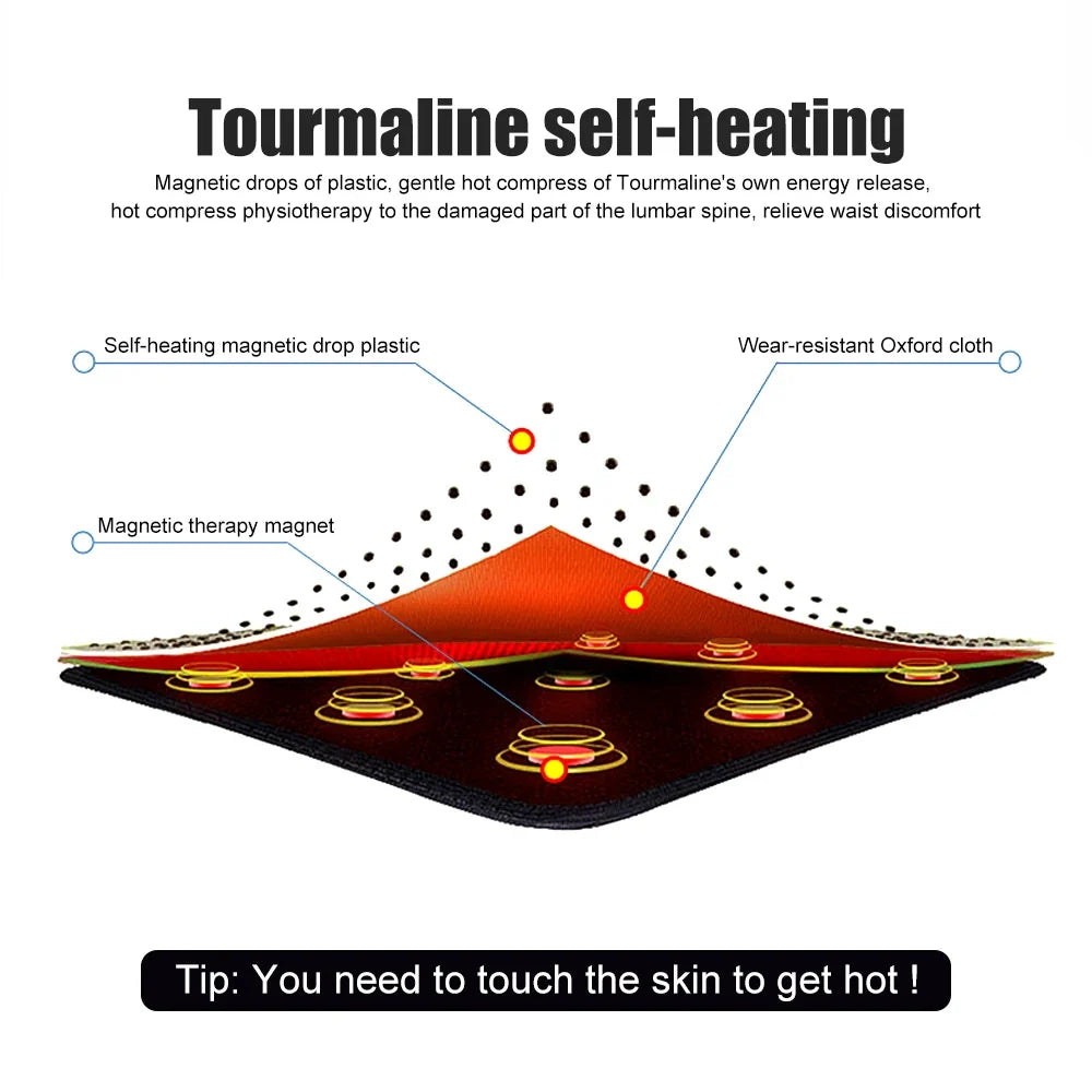 Magnetic Self-Heating Lumbar Support Belt – Back Pain Relief