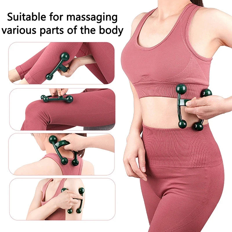 H-Shape Trigger Point Handheld Massager | Back & Body Tool