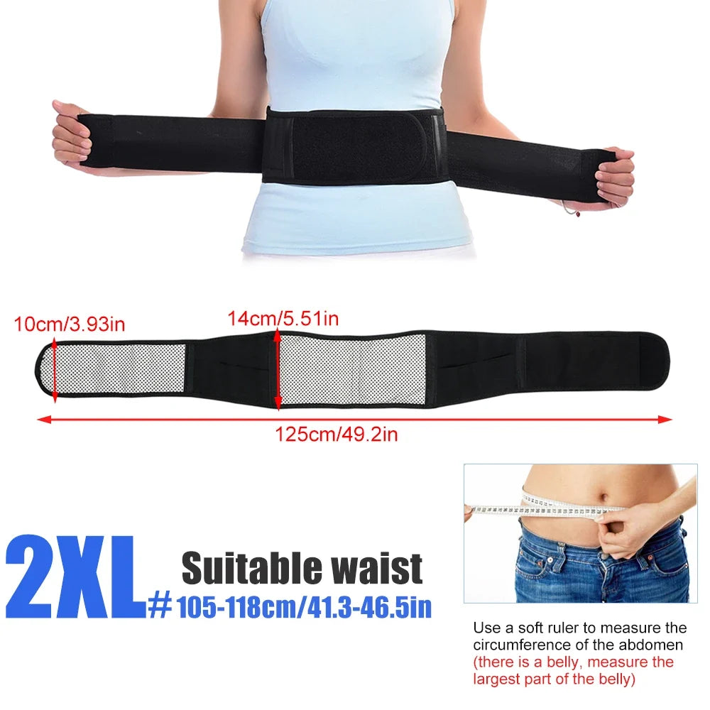 Magnetic Self-Heating Lumbar Support Belt – Back Pain Relief