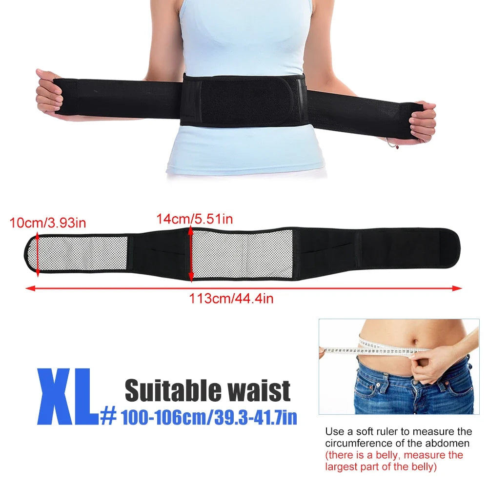 Magnetic Self-Heating Lumbar Support Belt – Back Pain Relief