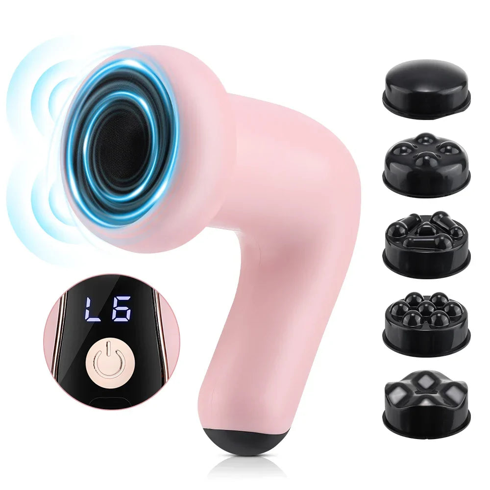 Cordless Electric Body Massager – 6 Levels & 5 Heads