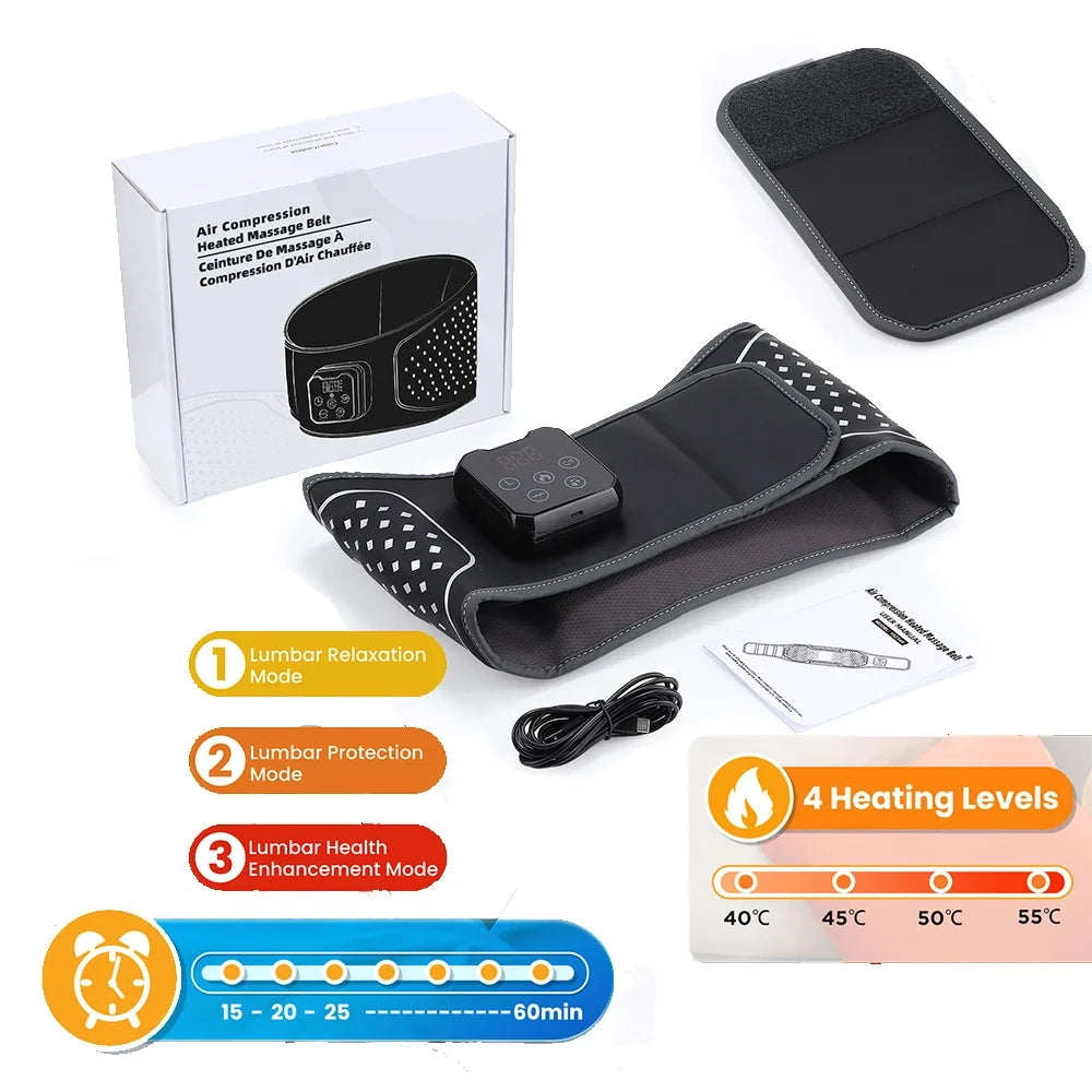 Hailicare Airbag Waist Massager – Heat, Vibration & Lumbar Support