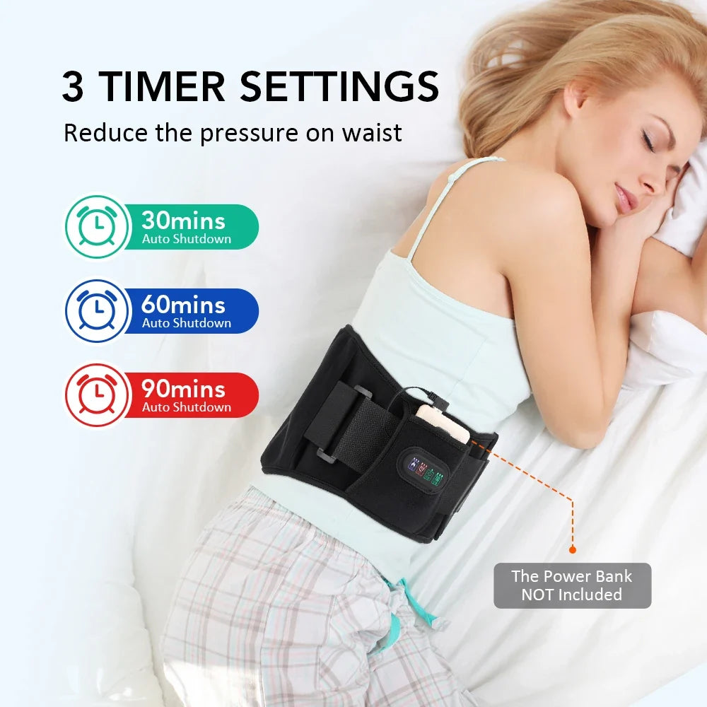 Hailicare Heated Back Massager Belt | Vibration Lumbar Support