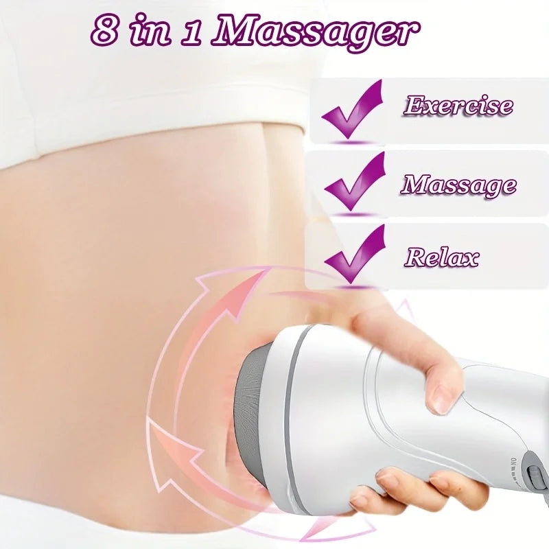 Handheld Electric Body Massager – 8 Massage Heads, Full Body