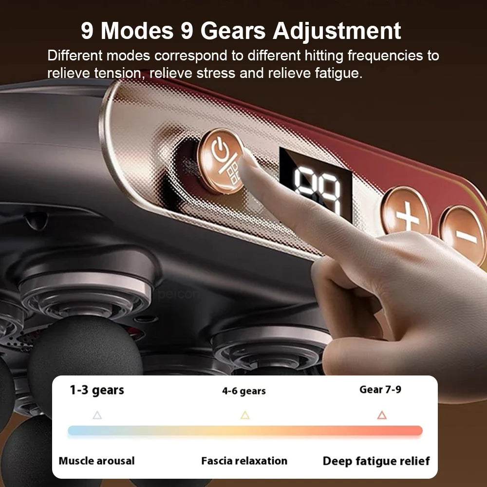 6-Head Fascia Massage Gun | Deep Percussion Muscle Massager