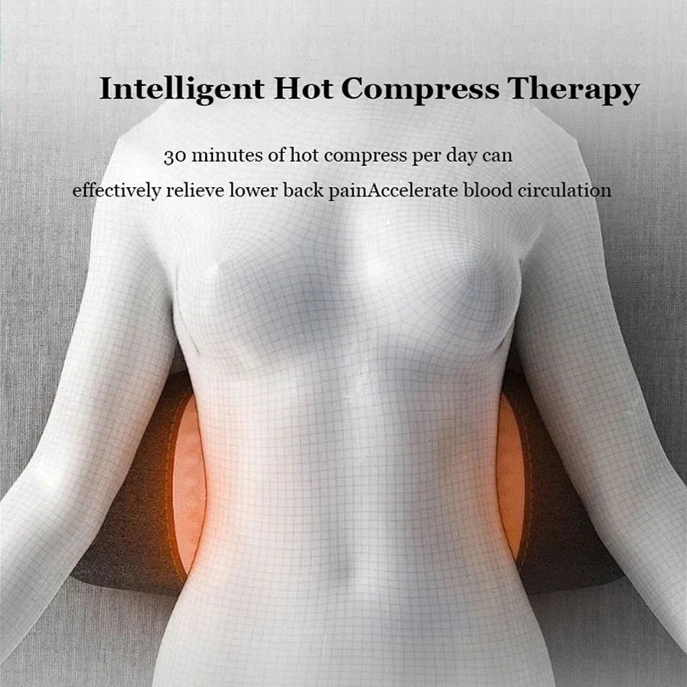 Heated Lumbar Support Pillow with Massage | Waist Cushion