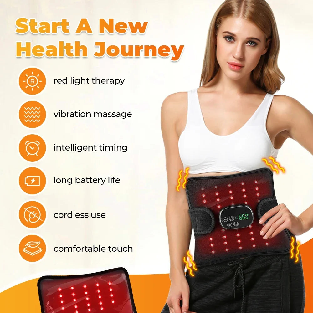 Hailicare Cordless Infrared Waist Massager – Vibration & Heat Belt