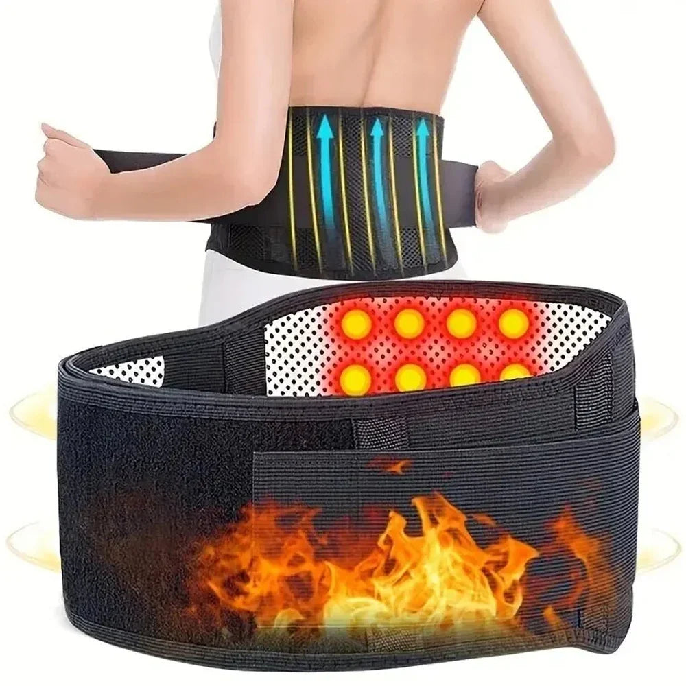 Magnetic Self-Heating Lumbar Support Belt – Back Pain Relief