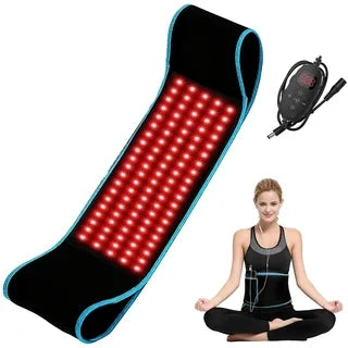 Electric Massage Belt with Red LED Light | Adjustable Waist Wrap