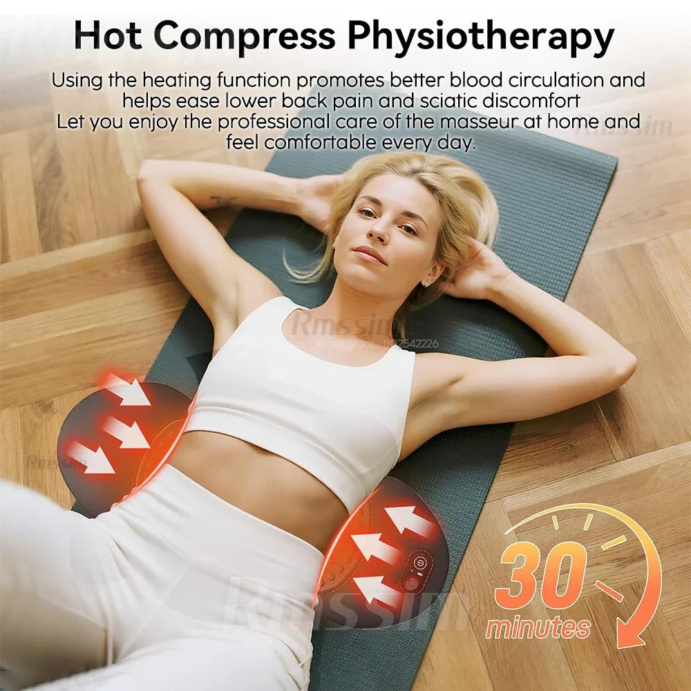 3-in-1 Electric Lumbar Support Pillow | Heat, Vibration & Traction