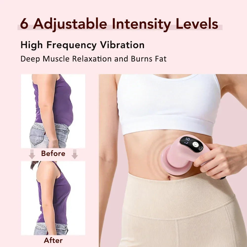 Cordless Electric Body Massager – 6 Levels & 5 Heads