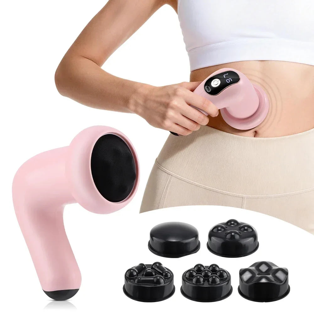 Cordless Electric Body Massager – 6 Levels & 5 Heads