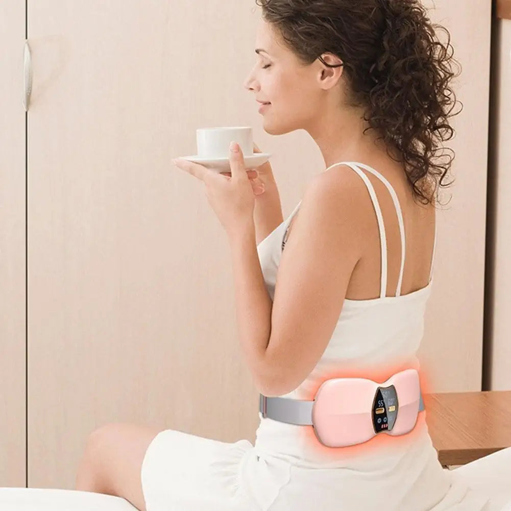 Electric Warming Abdominal Belt – Heated Massager for Women