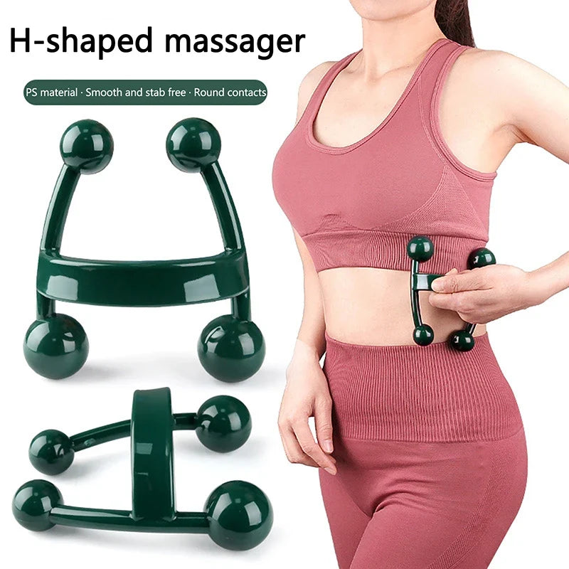 H-Shape Trigger Point Handheld Massager | Back & Body Tool