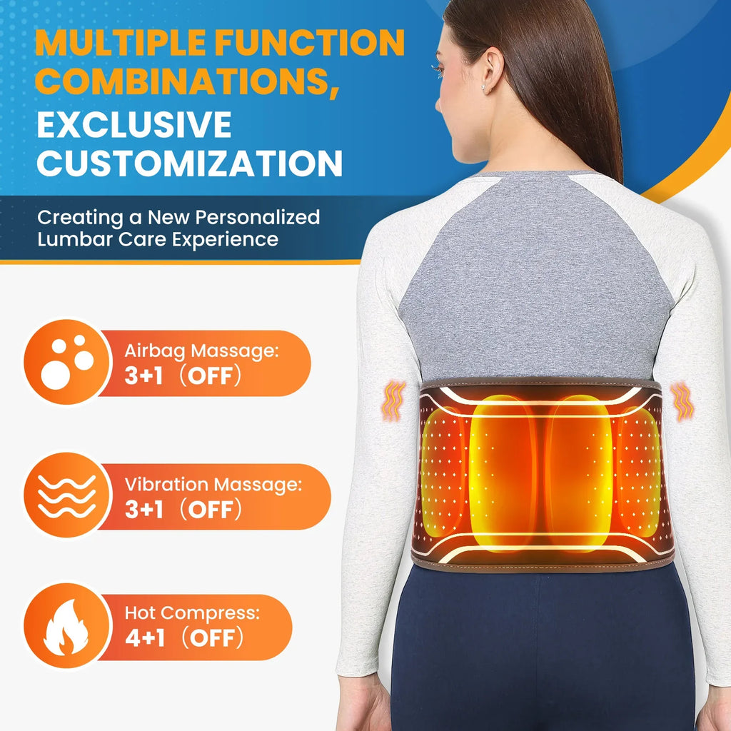 Hailicare Airbag Waist Massager – Heat, Vibration & Lumbar Support