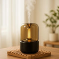 Candlelight Flame Ultrasonic Humidifying Essential Oil Diffuser – Amber Candlelight Glow, Auto Shut-Off