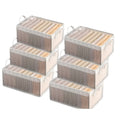 Six-Piece Foldable Clear Storage Box Set with Steel Frame, Handles and 47 x 30 x 20 cm Size