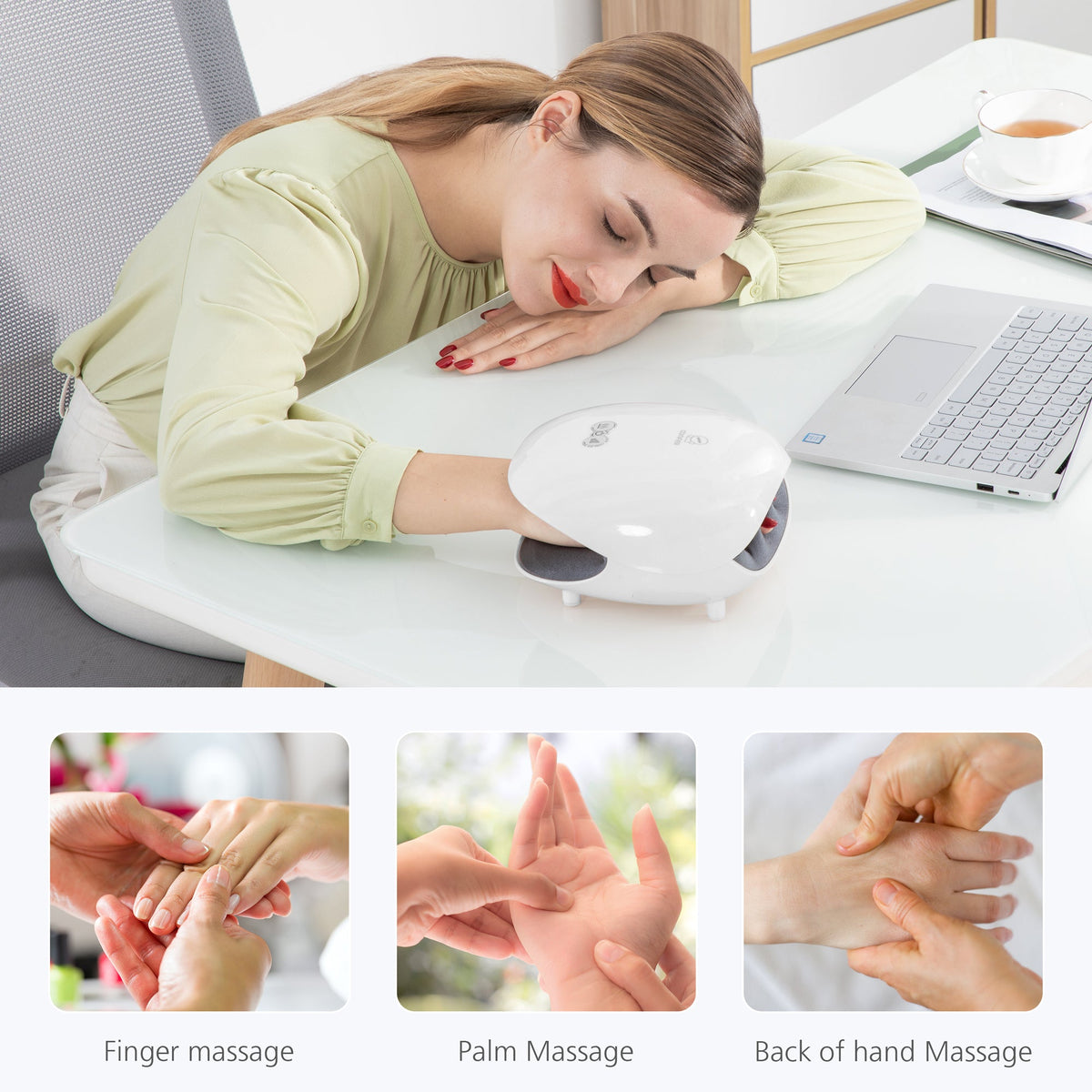 Wireless Hand Massager, 3 Levels Compression & Heating - 4803