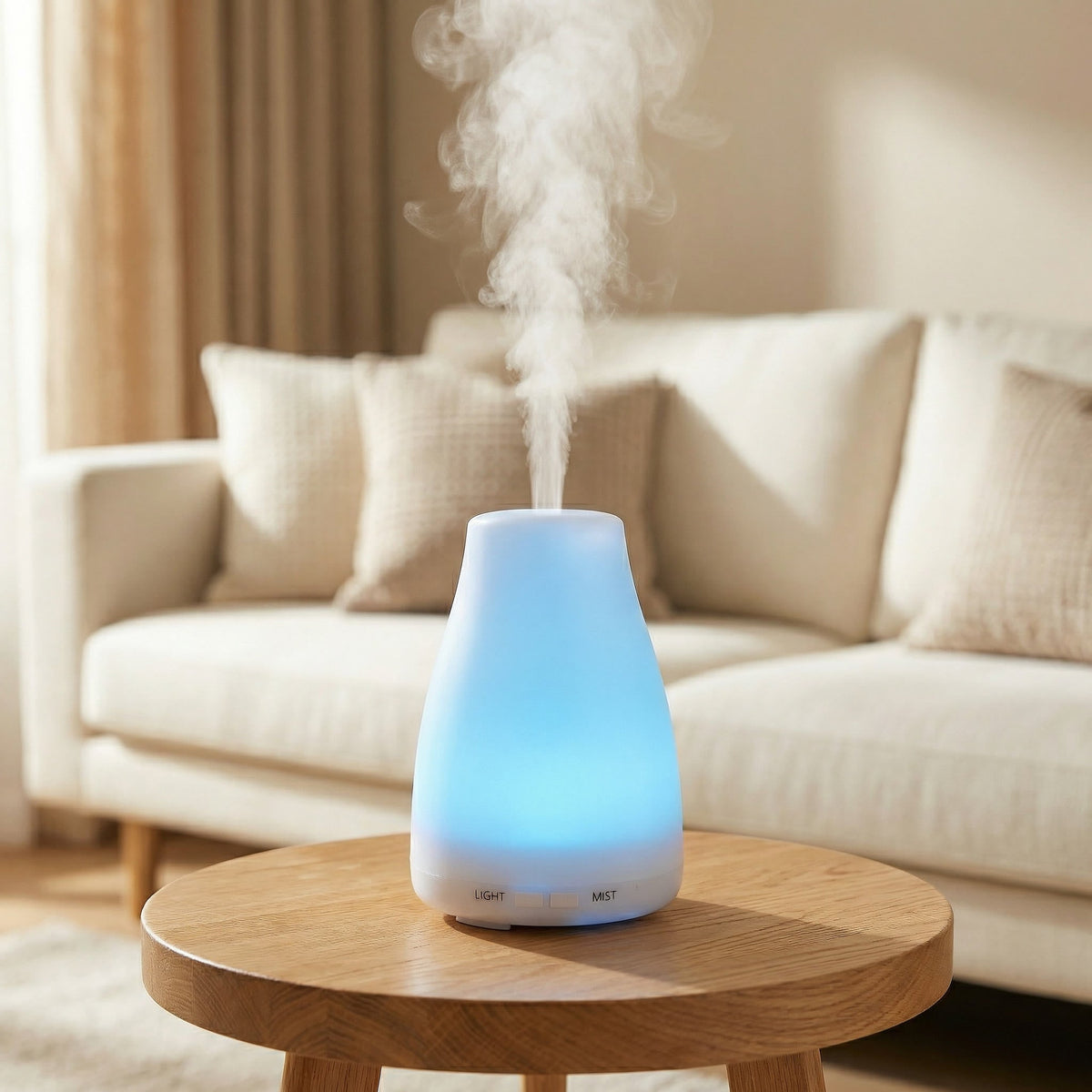 7-Color LED Ultrasonic Humidifying Essential Oil Diffuser – Remote Control, Cool Mist, Vase Design