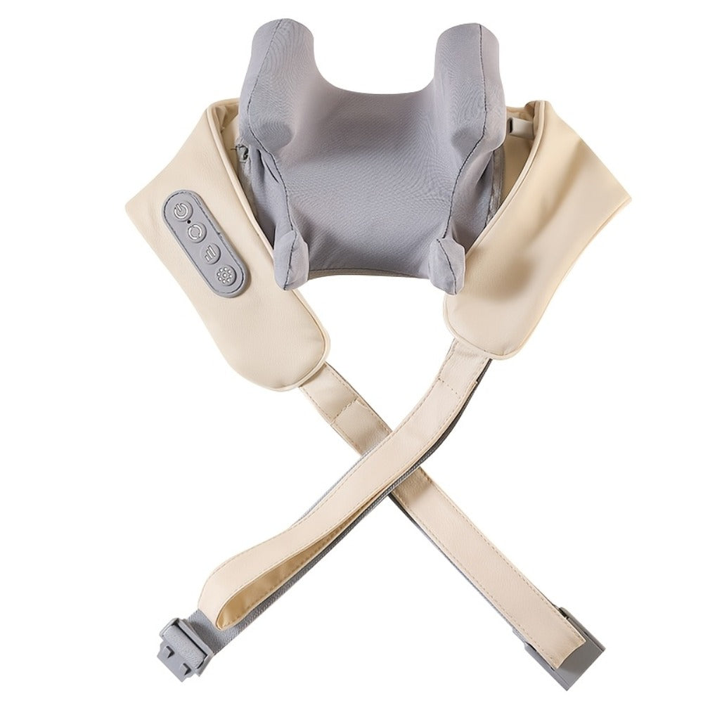 Neck Massager Shiatsu with Heat – 6-Node Deep Kneading Wireless Massager for Neck, Shoulders & Trapezius Muscles | Hands-Free Electric Neck & Shoulder Massager with Heating Function