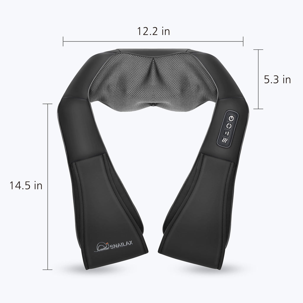 3D Shiatsu Neck & Shoulder Massager with Heat - Deep Kneading Massage Pillow