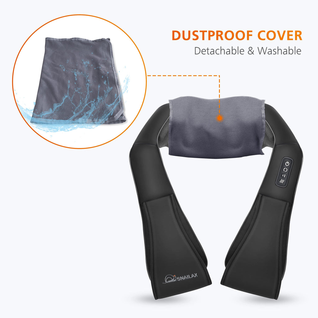 3D Shiatsu Neck & Shoulder Massager with Heat - Deep Kneading Massage Pillow