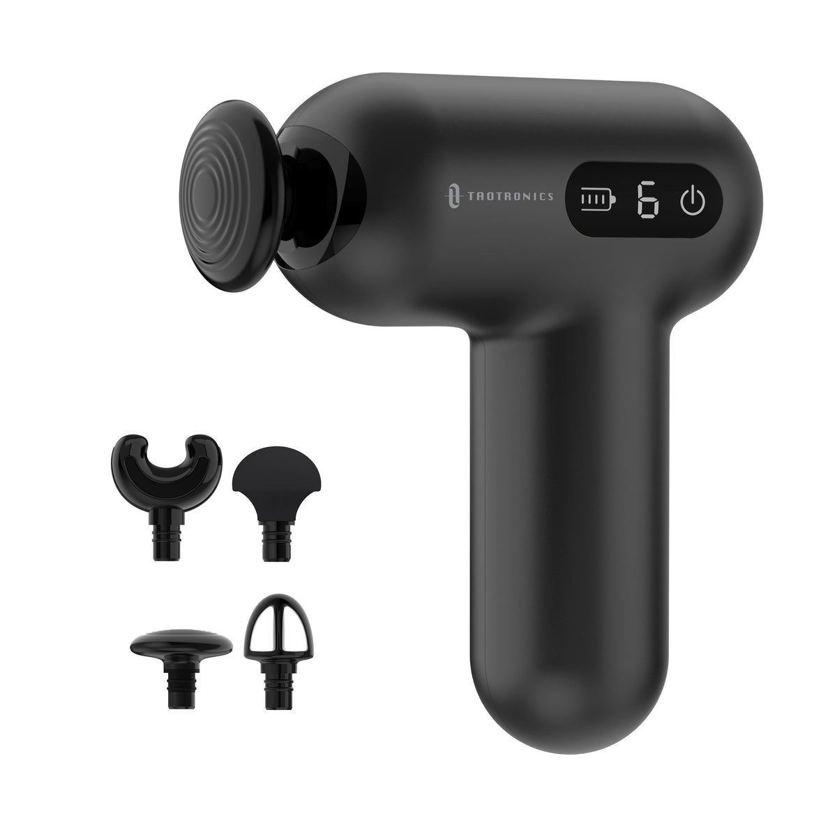 TaoTronics TT-PCA005 Mini Massage Gun, Portable Deep Tissue Massager with 6 Speeds & Quiet Motor
